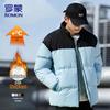 ROMON Men's Colorblock Stand-Collar Puffer Jacket