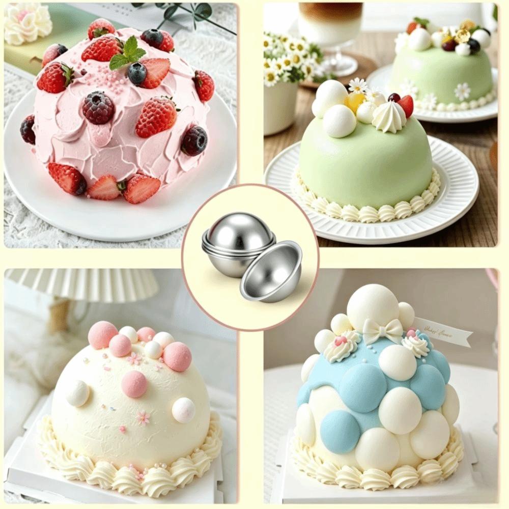 Shallow Half Sphere Dome Cake Pan Non-Stick Semicircle Cake Pan Hemisphere Cake Pan  Pudding Making