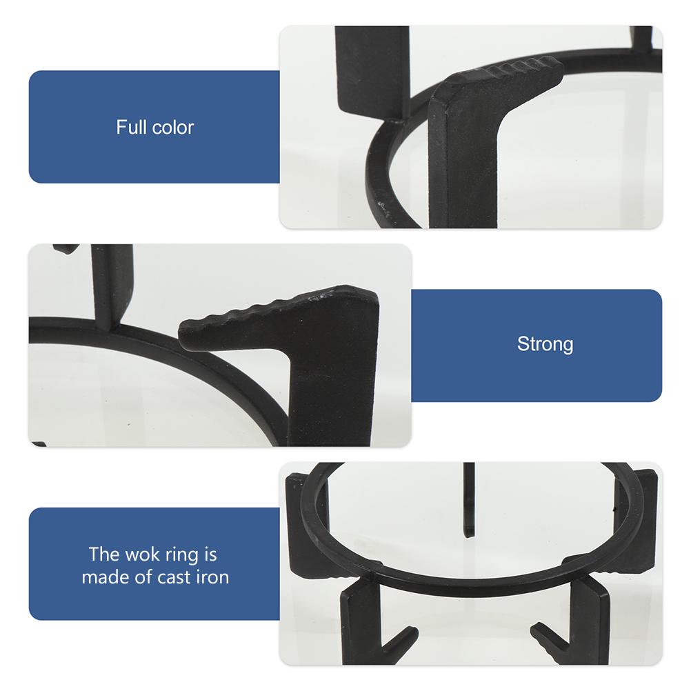Držák na plynový sporák Wok pro vařič, grilovací plotýnka, práce na podpůrném kroužku, držák na hrnce z litiny