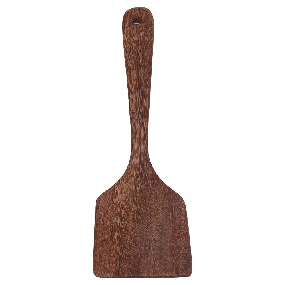Long Handle Wooden Spoon Non-Stick Cooking Spatula Paddle Wooden Spatula  Mixing Flour