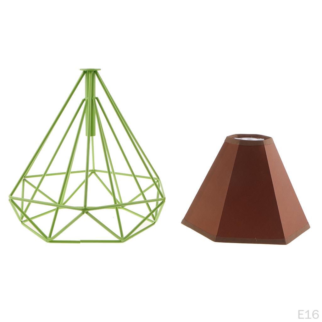 Metal Diamond Bulb Guard Lamp Cage Light Lampshade 12 Colors