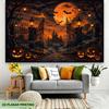 1 piece of 2D flat banner Halloween night castle pumpkin bat lanternzyc