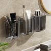 Portable Wall-Mounted Toothbrush Holders Self-Adhesive Small Storage Box Detachable Toothbrush Cups For Home Bathroom Kitchen