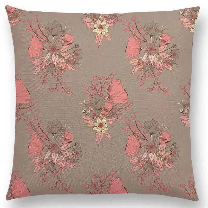 Botanical Floral And Butterfly Cushion Cover Beautiful Flowers Garden Mini Prints Home Decor Sofa Throw Pillow Case