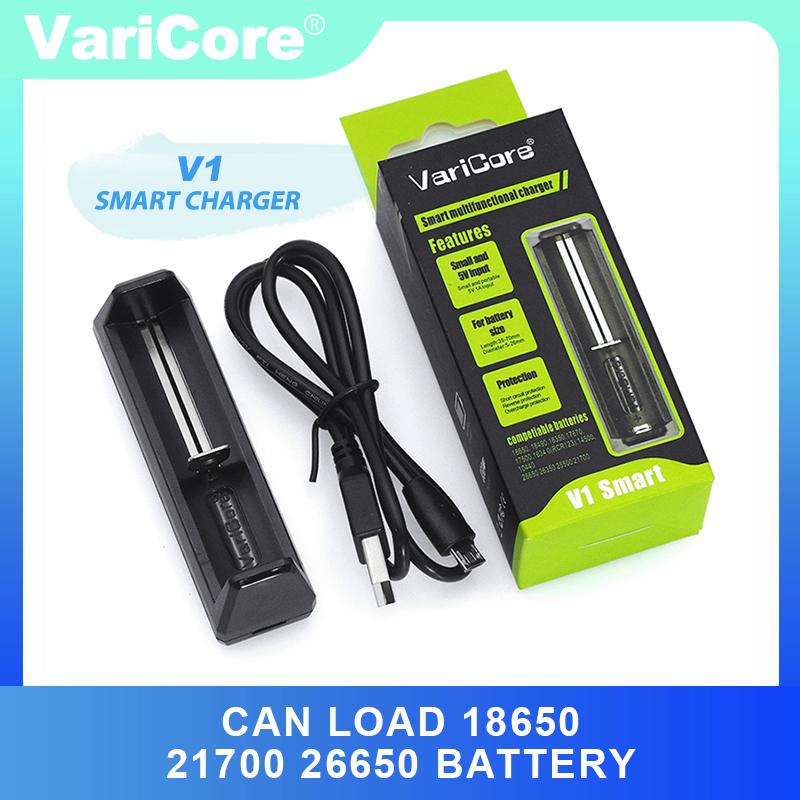 VariCore V1 3.7V 18650 21700 26650 18500 20700 18350 14500 10440  23650 18490 17670 Rechargeable Lithium Battery Charger