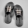 Slippers men's 2025 new summer sandals trendy shoes youth versatile soft-soled plaid beach shoes British sandals