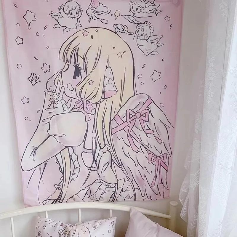 VIKAMA Anime Girlfriend Tapestry Art Home Decor Wall Hanging Suitable for Living Room Bedroom Headboard Home Decor