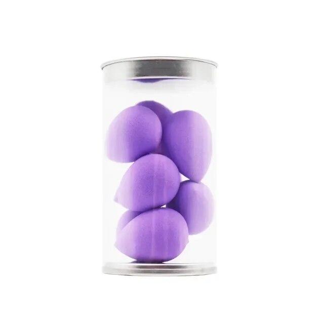 8ks Mini Makeup Sponge Face Beauty Cosmetic Powder Puff for Base Cream Concealer Make Up Blender Tool with Storage Box