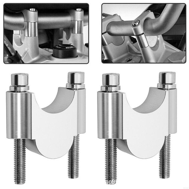 2025 New 1 Pair Scooter Motorcycle HandleBar Handle Fat Bar Mount Clamps Riser Aluminum