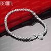 925 Sterling Silver 4mm Box Chain Bracelet Fashionable Wedding Jewelry