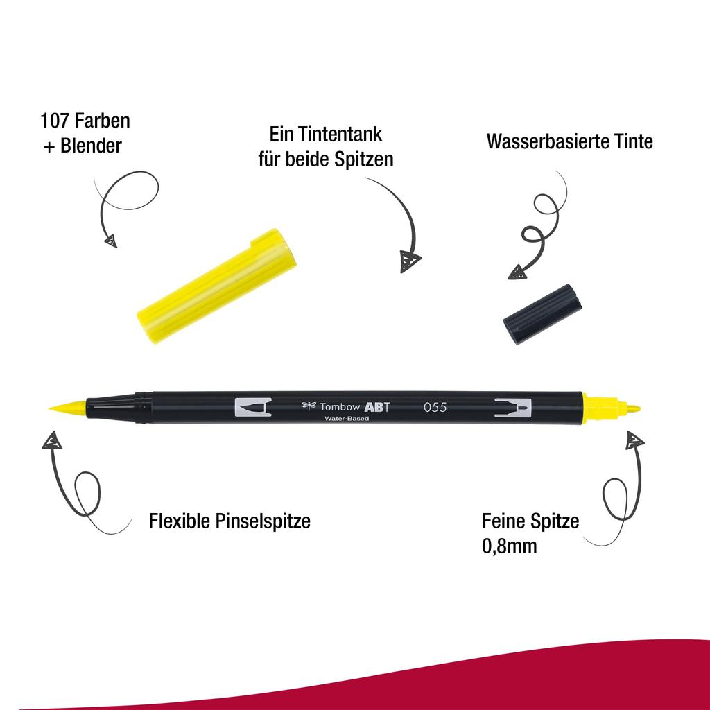 Tombow Graphic Marker Dual Brush Pen ABT 055 Water-Based AB-T055