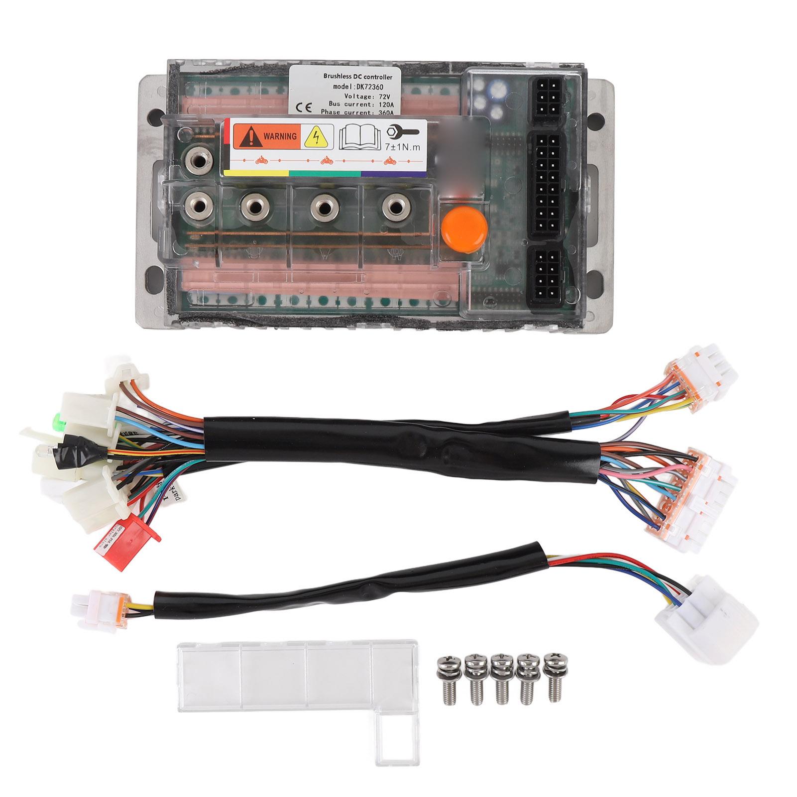 72v Electric Motorcycle Controller DK72360 Sine Wave Brushless DC Motor Controller for QS Motor Up to 3000W Transparent