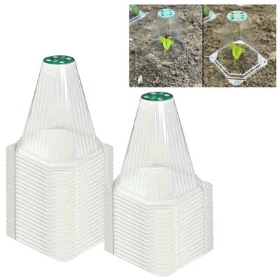 Yousheng 10/20 ks Garden Cloche Čirý mini skleník s otočným ventilem Opakovaně použitelný chránič rostlin pro venkovní rostliny Ochrana před mrazem a mrazem