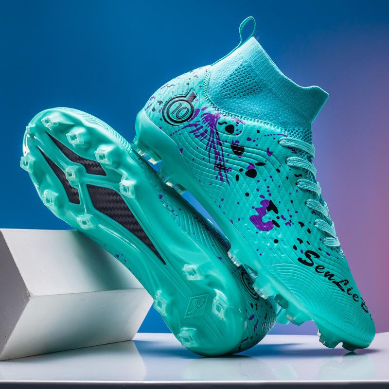 High-Top Football Shoes For Men And Women, Adult Long-Nail Football Shoes, Adolescent Students, Broken-Nail Training Shoes
