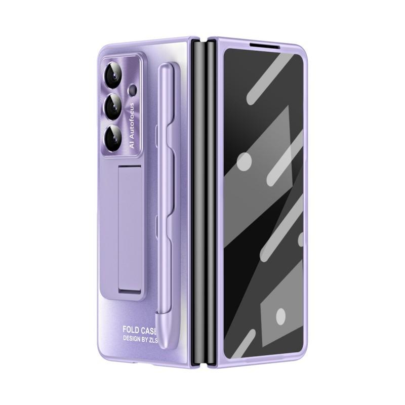 Case Galaxy Z Fold7 Fold5 Screen Protector Stand Shockproof Anti-fingerprint PC Electroplated Foldable Slim