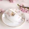 Okura Pottery Art, Cherry Blossom Series, 3rd Edition "Hatsumiyozakura" Cup & Saucer, Coffee/Tea, Approx. 235cc, Made In Japan, 1c/a682-3