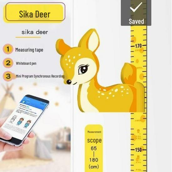 3D Children's Height Measurement Wall Sticker – Removable, Non-Damaging, Precise Ruler