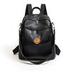 Soft Leather Women's Backpack Shoulder Bag Multi-Function Student Commuter Schoolbag