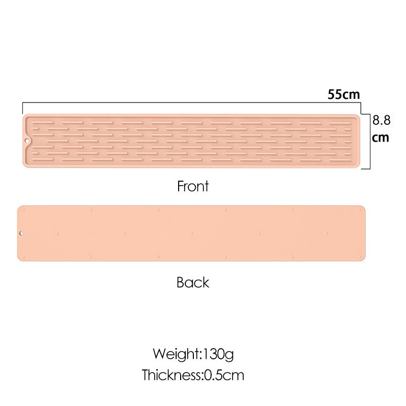 Silicone Dish Cup Drying Mat Anti-slip Sink Countertop Drain Pad Organizer Kitchenware Storage Protective Mat Kitchen Supplies