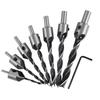 Woodworking Countersink Deburring Tool Set: 4PC & 7PC Five-Flute Countersunk Hole Opener Reamer Drill Bits.
