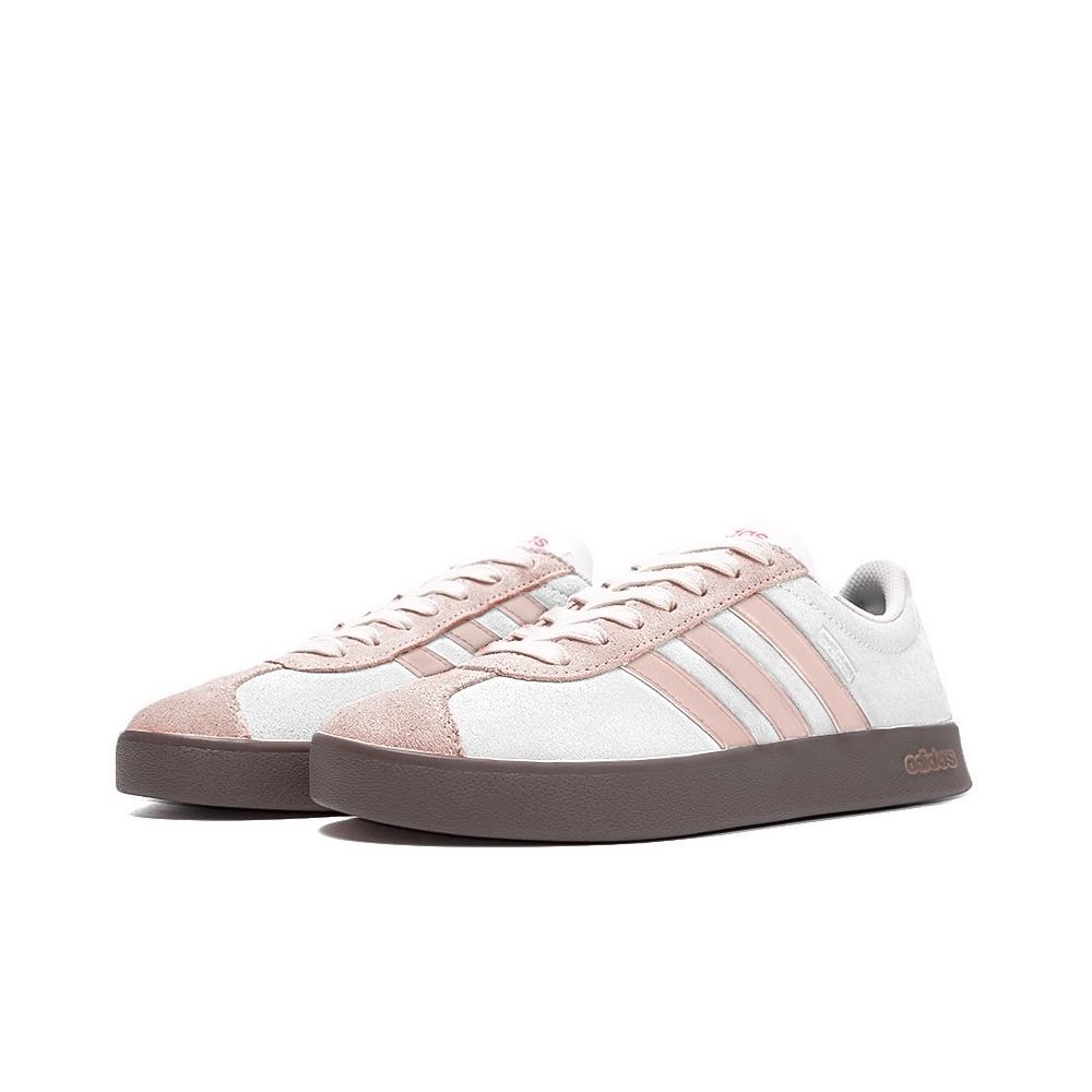 Adidas Neo Vl Court Tokyo Citrus, Amber Leather Low top Skateboard Shoes Unisex Pink HQ1802(Team189-)