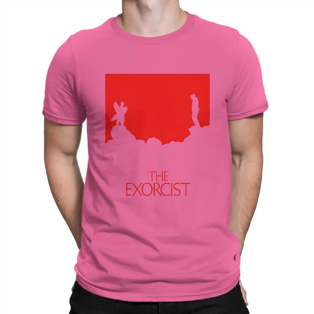 Back T Shirt Men 100% Cotton Humorous T-Shirts Round Collar T-The Exorcist Tees Short Sleeve Clothes Gift Idea