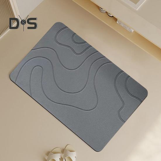 Baderomsgulvmatte Rasktabsorberende Hurtigtørkende Diatoméjord Sklisikker Bunn Inngangsmatte Trenger ikke vask Flerbruks Badekar Dusj Vask Kjøkken Teppe