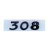 3d ABS Chrome Black  408 206 207 301 307 508 308 Emblem Letters Nameplate Number Sticker Car Trunk Badge Decal Accessories