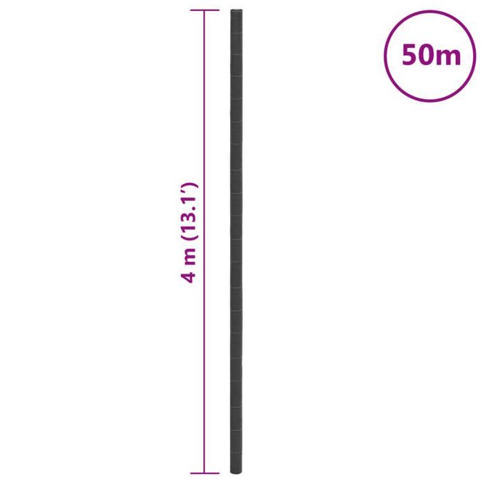 VidaXL Black Weed Control Membrane 4x50 M PP, Weed Barrier Fabric, Weed Control Membrane 4005237