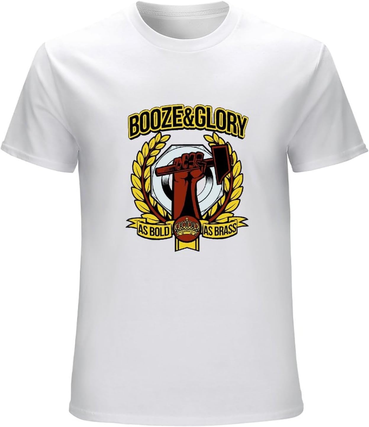 Booze and Glory As Bold As Brass Unisex T-Shirt White 4XL белый