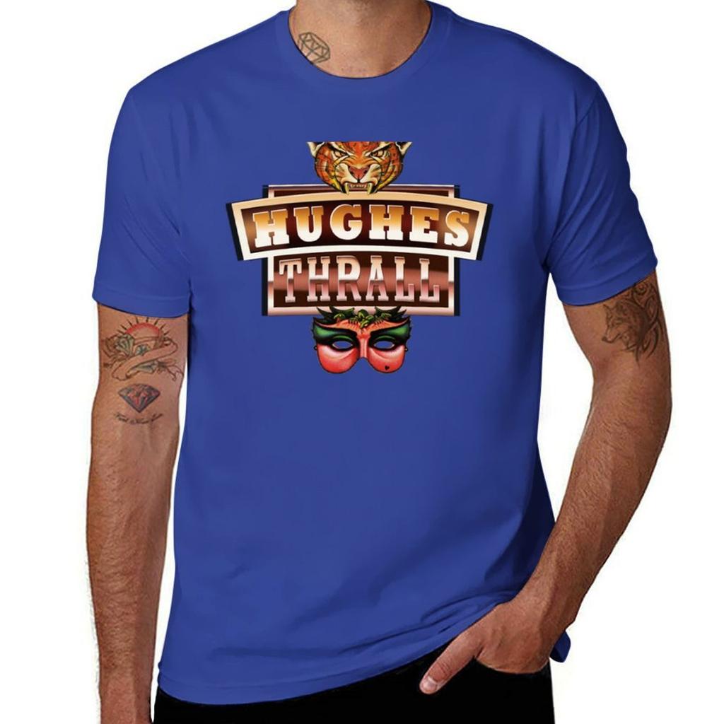 Hughes Thrall T-Shirt Quick Drying Shirts Graphic Tees Aesthetic Clothes Mens Big and Tall T Shirts
