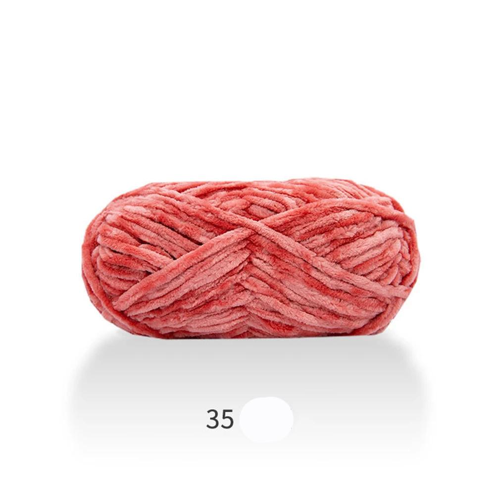 100g Chenille Colored Warm Plush Coarse Yarn Handmade Woven Yarn DIY Carpet Bag Doll Sweater Thread