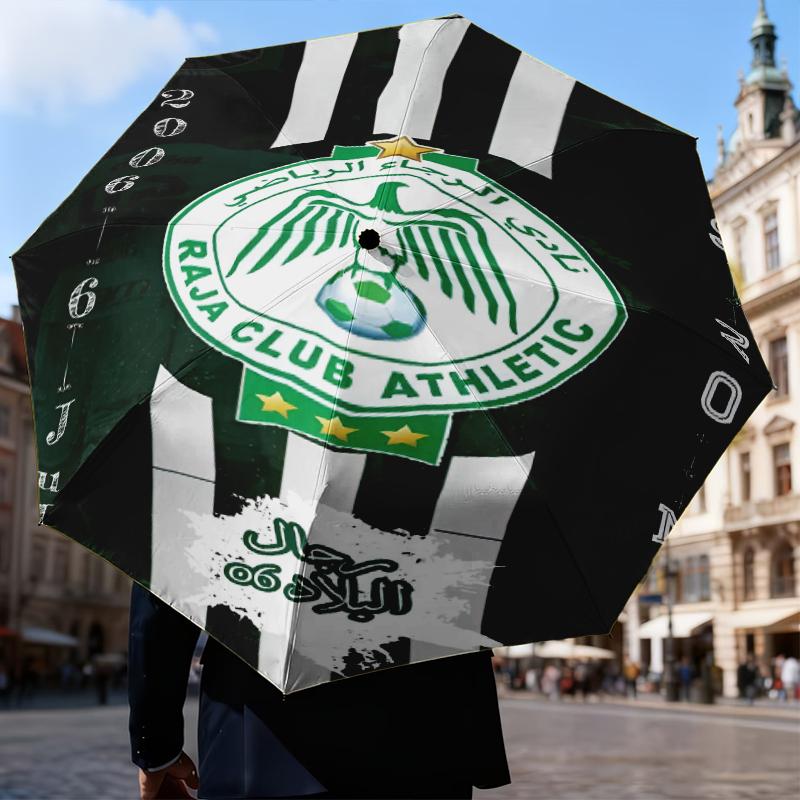 Raja Club Athletic Crest Umbrella Folding umbrella, automatic umbrella 8-Frame for Travel, camping Use Gift for Halloween Christmas