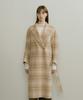 The Penny Check Long Handmade Coat - Beige