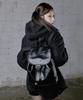 Mucent Metal Logo Leather Mini Backpack Unisex