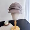 Literary Pleated Equestrian Hat Women's Autumn and Winter Light Luxury Newsboy Hat Soft Woolen Cap Thermal Hat Tide