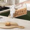 Plastic Kitchen Canister with Airtight Lid Large Food Storage Container Clear Jar Cap with Scales for Flour Coffee Beans