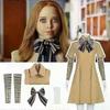 Costum Cosplay M3GAN Film de Groază Set Fete Păpușă AI Megan Robot Halloween