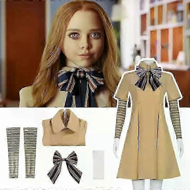 Horror Movie M3GAN Cosplay Costume Set Gir ls Megan AI Doll Robot Halloween
