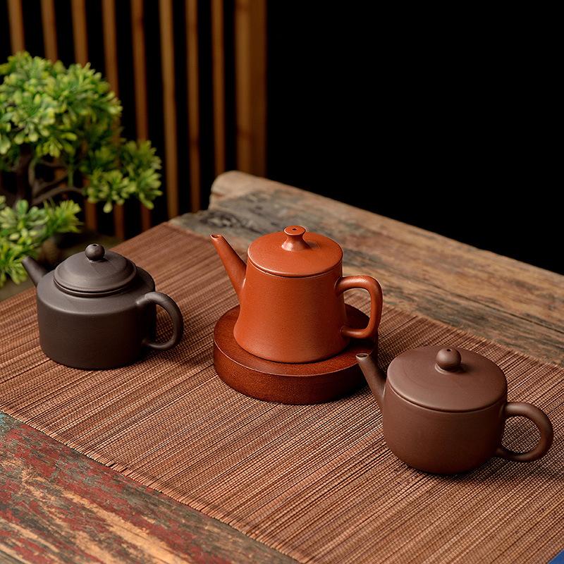 Small Hand-pulled Zhu Mud Teapot, Purple Clay Pot, Xishi Pot, Hanwa Furnace, the Pot Can Be Cut Off from Water.