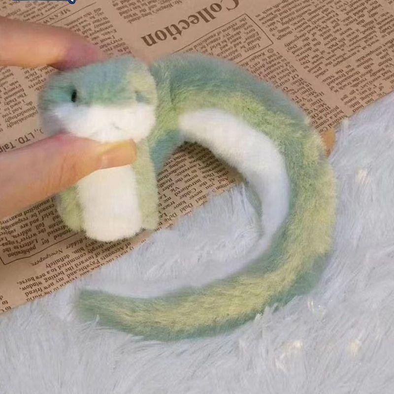 Cute Snake Doll Plush Toy Doll Boys And Girls Green Snake Hand Puppet Ornament Year Of The Snake Mascot Gift