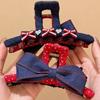 Hair Claw Clip With Jeans Fabric Korean Styles Design Strong Hold For Ponytails Updos Perfect Party Casual Wear
