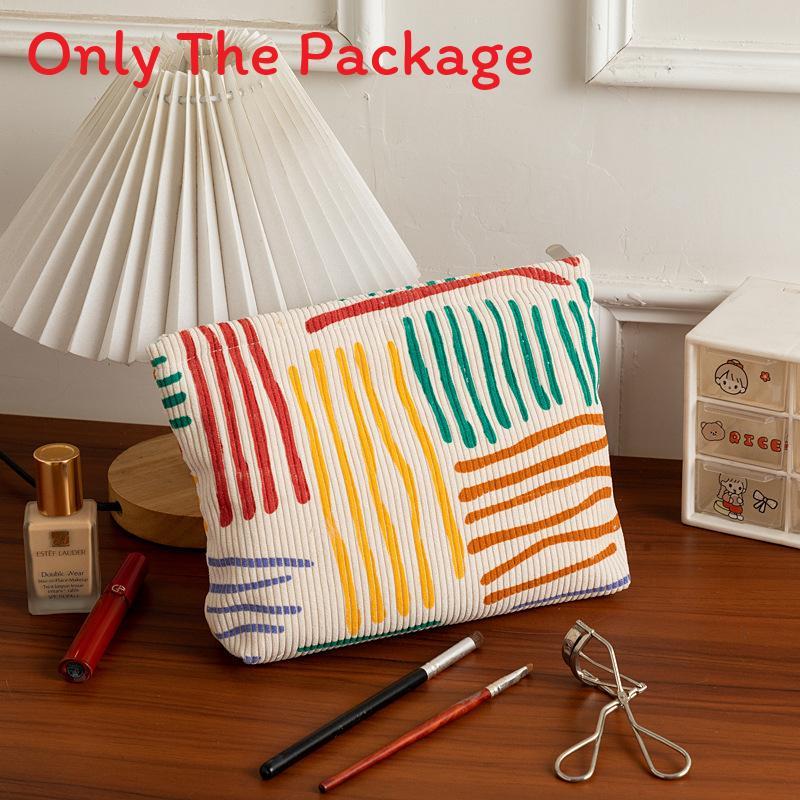 Floral Velvet Makeup Bag With Large Capacity For Daily Use And Travel Storage