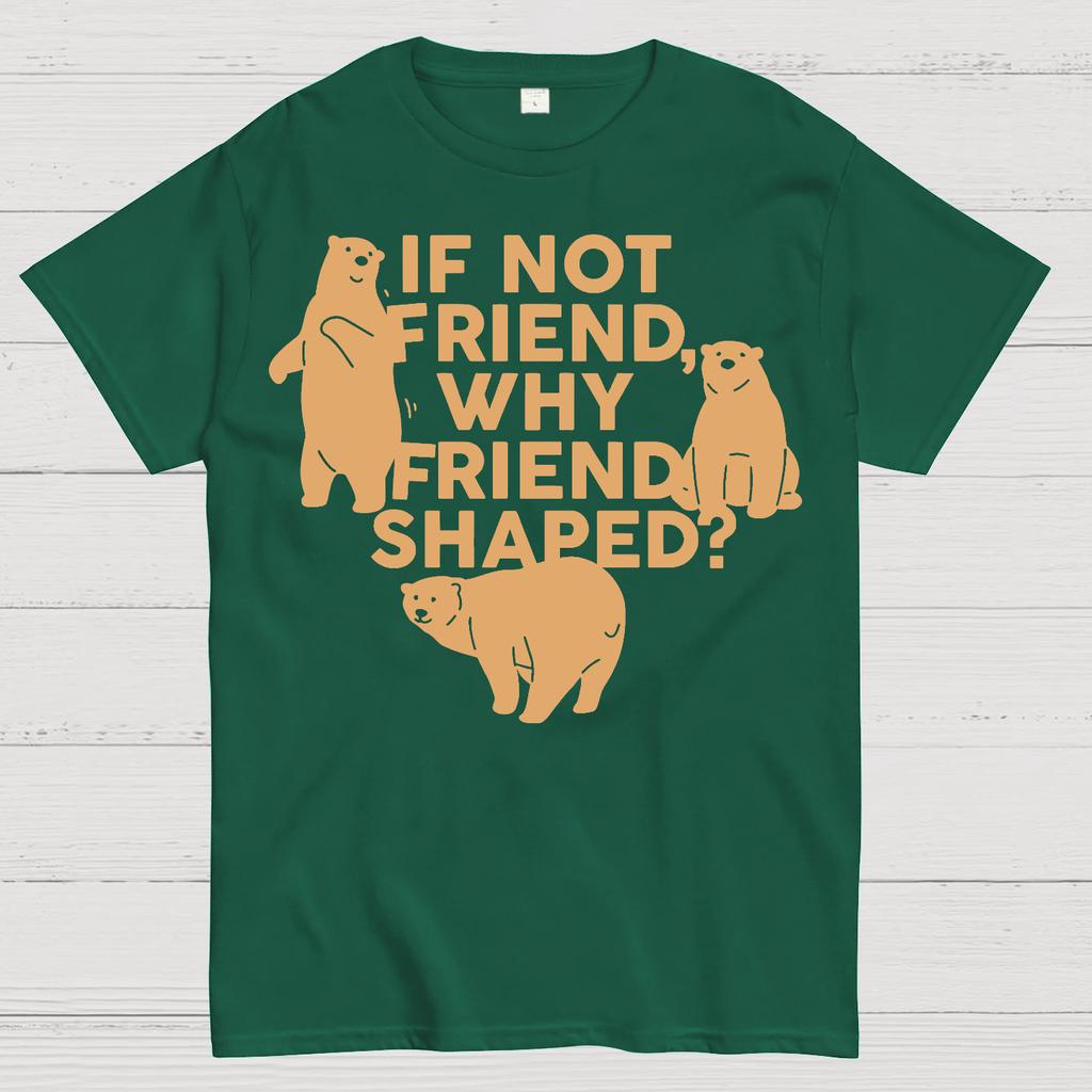 If Not Friend, Why Friend Shaped Cotton Summer Casual Cool Loose T-Shirt