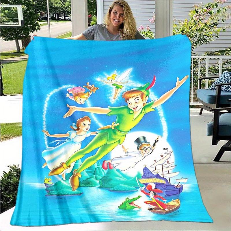 1pc Peter Pan Printing Blanket - Soft, All-Season Throw for Living Room, Bedroom,Personalized Gift with Adorable Cartoon Design