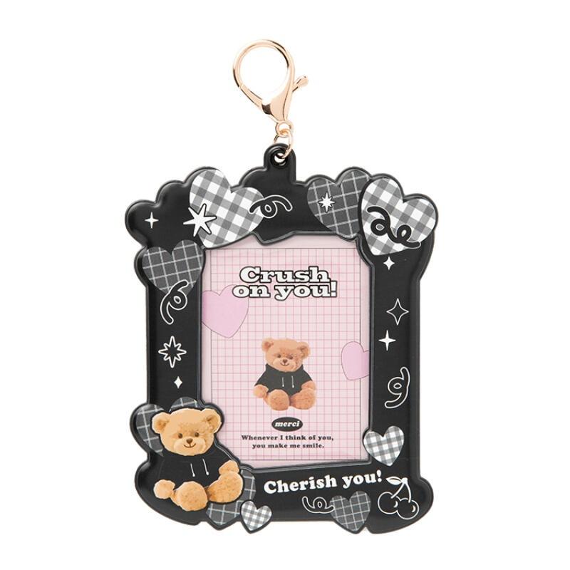 ARTBOX Yellow Rainbow Bear Photocard Holder Soft PVC Card Sleeve Frame
