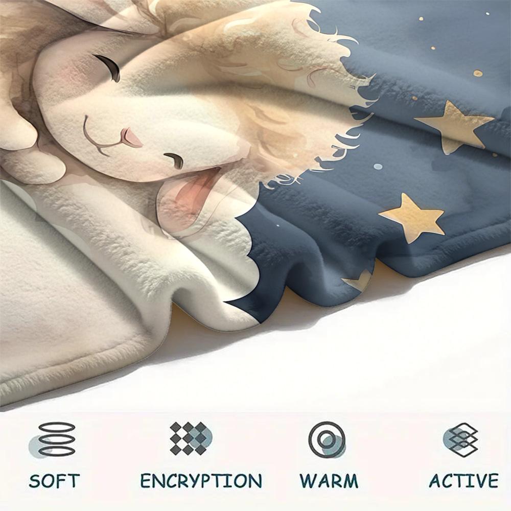 Animals in Dreams Print Flannel Blanket, High quality Comfortable for All Seasons, Home Decor, Warmth and Comfort, Perfect for Christmas Gifts