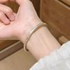 Chinese-Style Retro Colored Enamel Bracelets For Women Flower Pattern Traditional Techniques Luxury Jewelry Gift