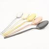 6Pcs White Gold Spoon Cutlery Set Stainless Steel Coffee Tea Spoon Dinnerware Coffee Spoon Flatware Kitchen Silverware