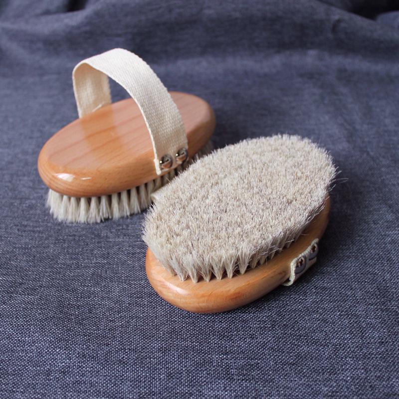 Beechwood Horsehair Soft Bristle Slimming Body Massage Brush
